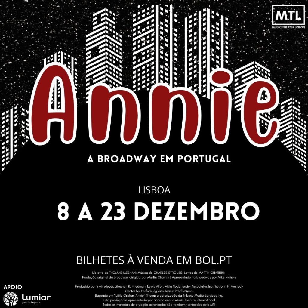 Annie – O Musical da Broadway chega a Lisboa no Natal de 2023