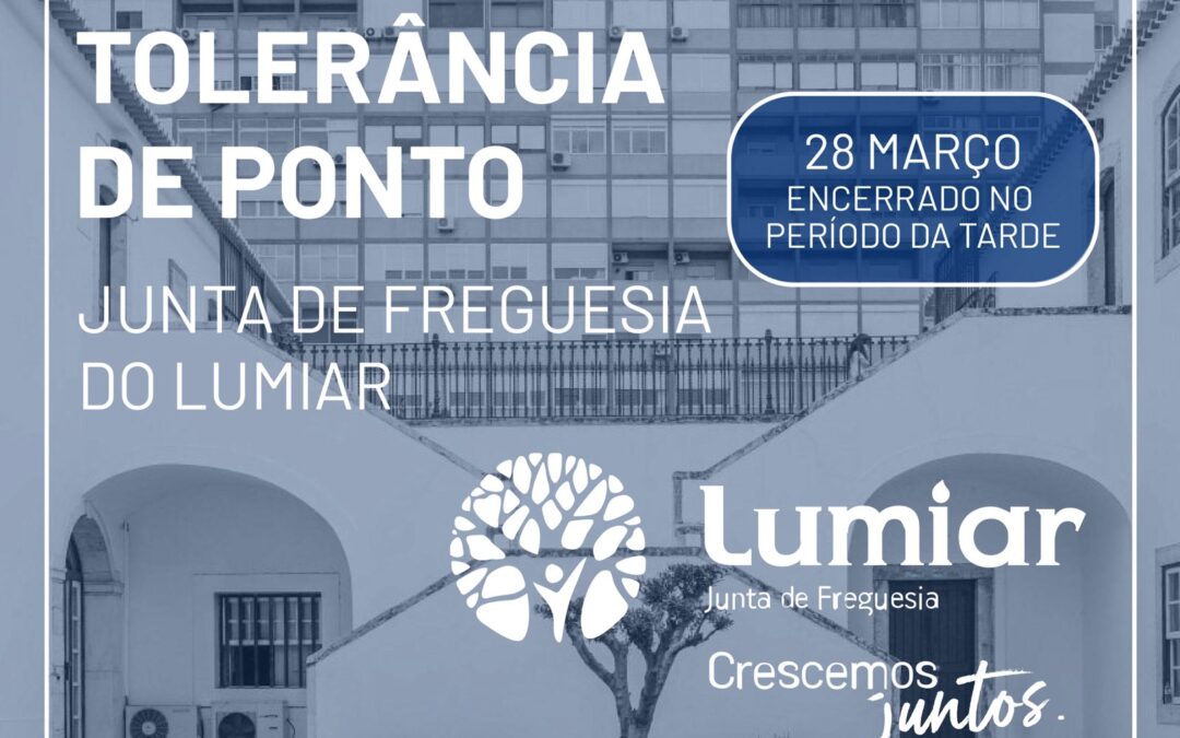 Tolerância de Ponto – Tarde de 28 de março
