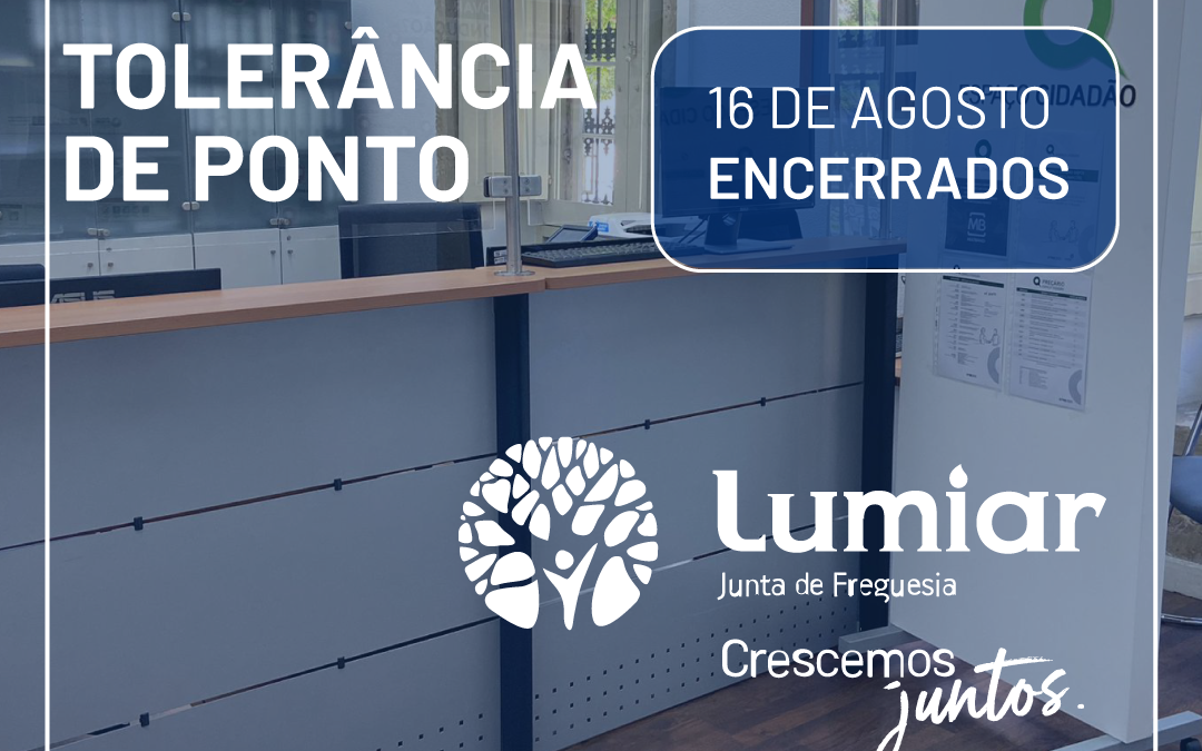 Tolerância de ponto – 16 de agosto
