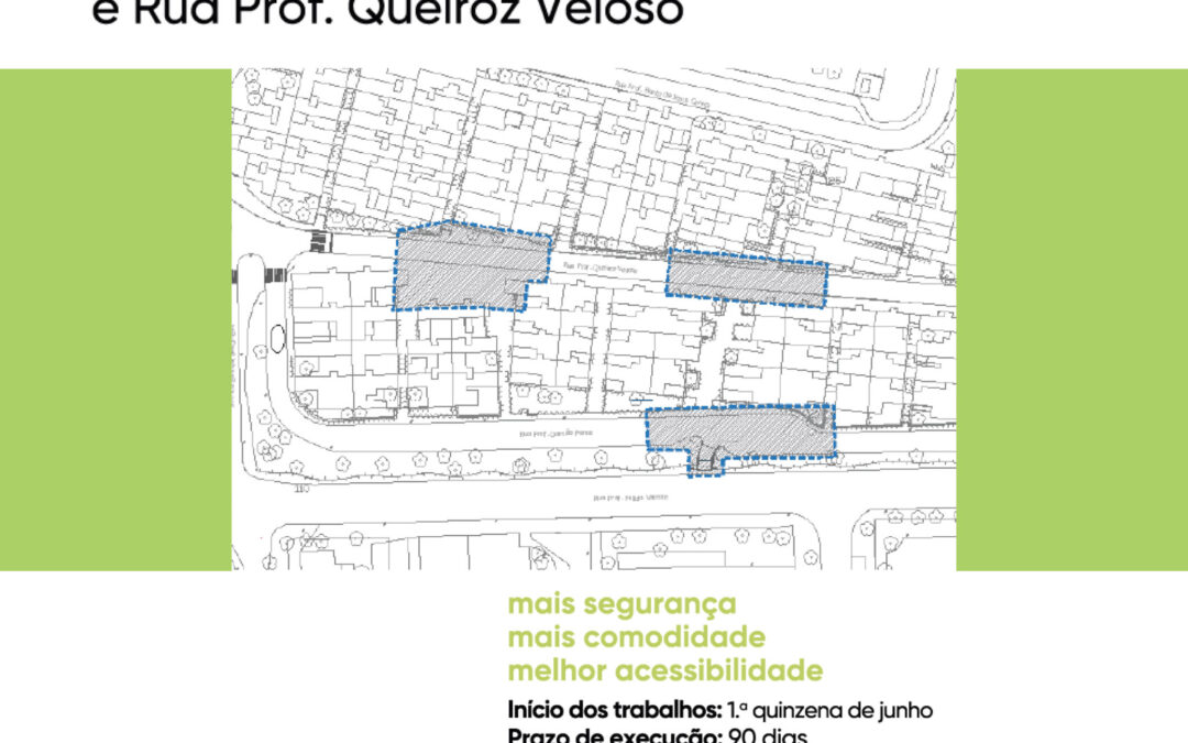 Obras de melhoramento pedonal – Rua Prof. Damião Perez e Rua Prof. Queiroz Veloso