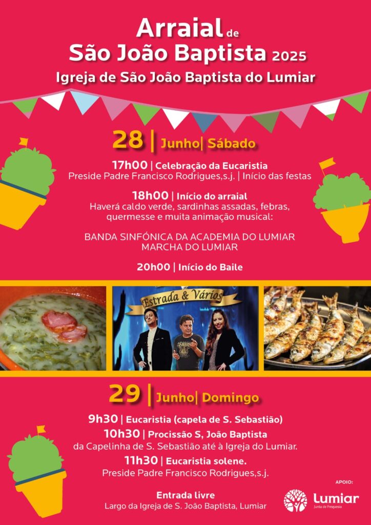 Celebrações em honra de S. João Baptista – padroeiro do Lumiar