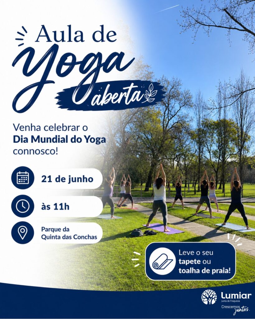 Venha assinalar connosco o Dia do Yoga a 21 de junho