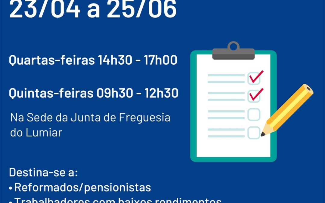 Apoio ao preenchimento do IRS de 2025